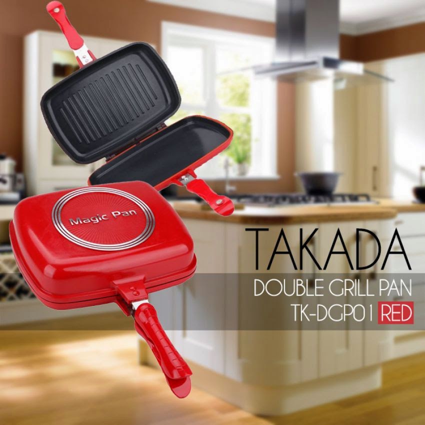 Takada Double Grill Pan TK-DGP01 Red