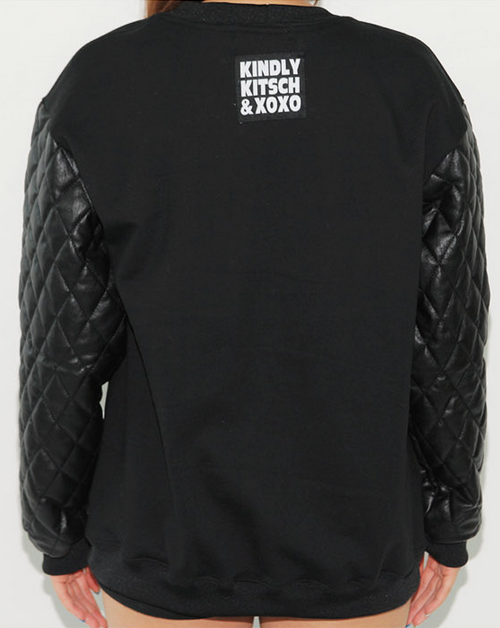 KKXX Quilted Sleeves Sweatshirt