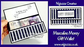 Nigezza Creates with Stampin Up Come Sail Away making a Masculine Money Gift Wallet