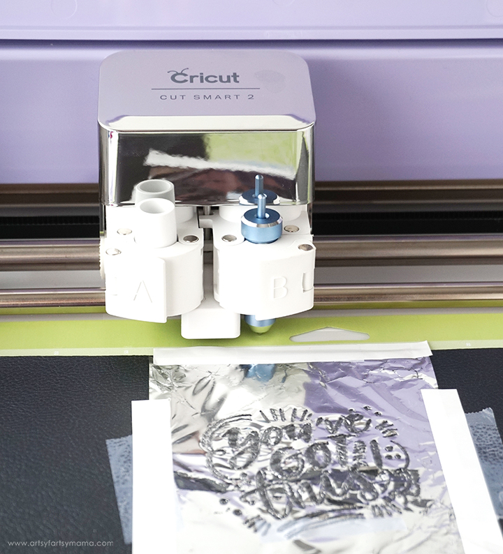 Cricut Machine using Foil Tool on Leather