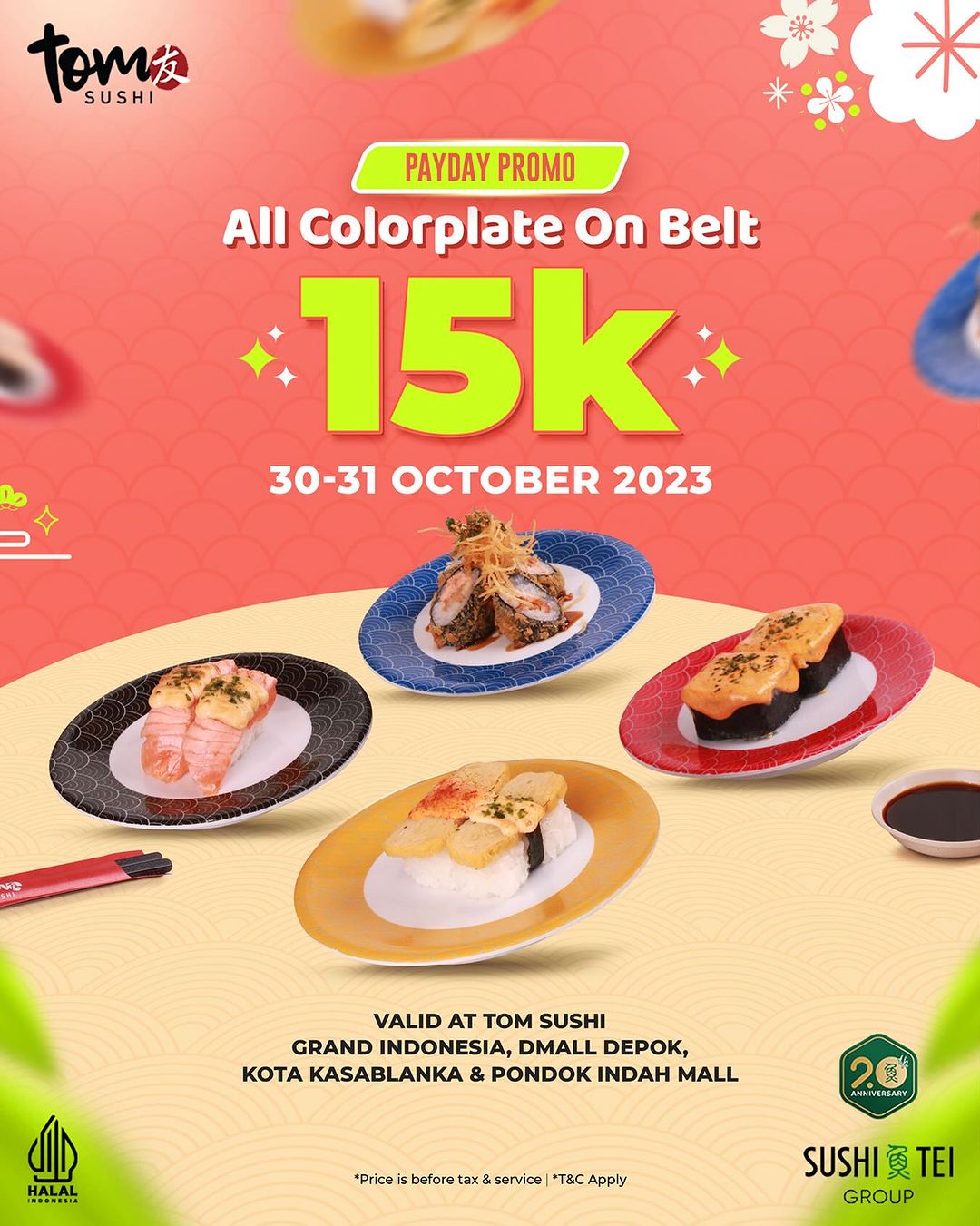 Promo TOM SUSHI PAYDAY – ALL COLORPLATE ON BELT Only 15K