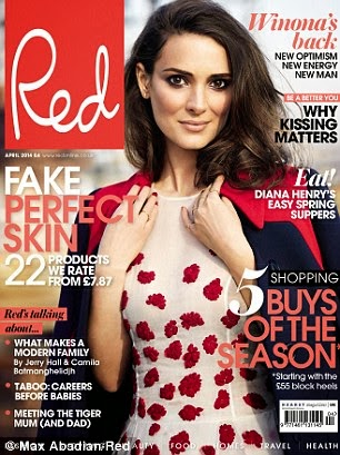 Winona Ryder Covers Red Magazine, March 2014