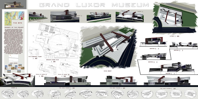 Graduation Project Grand Luxor Museum, Architectural Poster