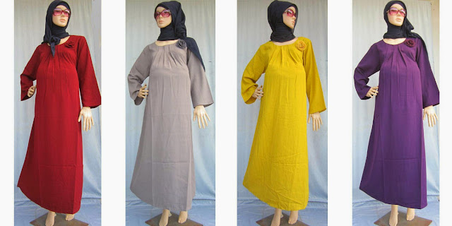 Contoh Model Baju Muslim bagi ibu hamil modern