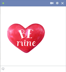 Be mine heart sticker