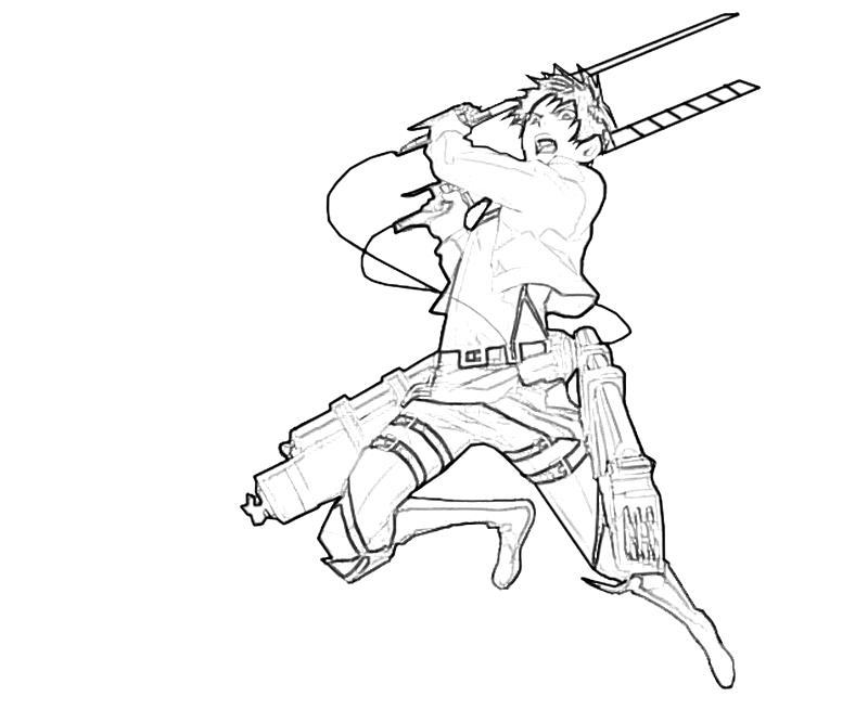 printable-eren-jaeger-attack-coloring-pages