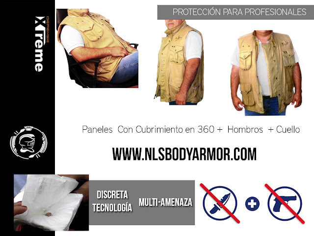 Chaqueta Antibalas Cómoda y discreta con mayor protección.