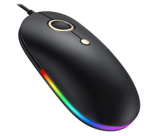 Vic Tech FL Wired RGB Optical Silent Computer Mouse