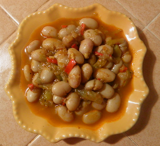 Plate of Cooked Pinto Beans