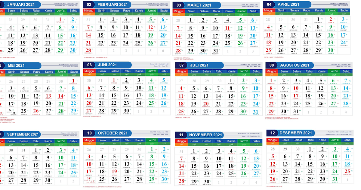 Download Template  Kalender  2021  PNG JPG PSD PDF Lengkap 