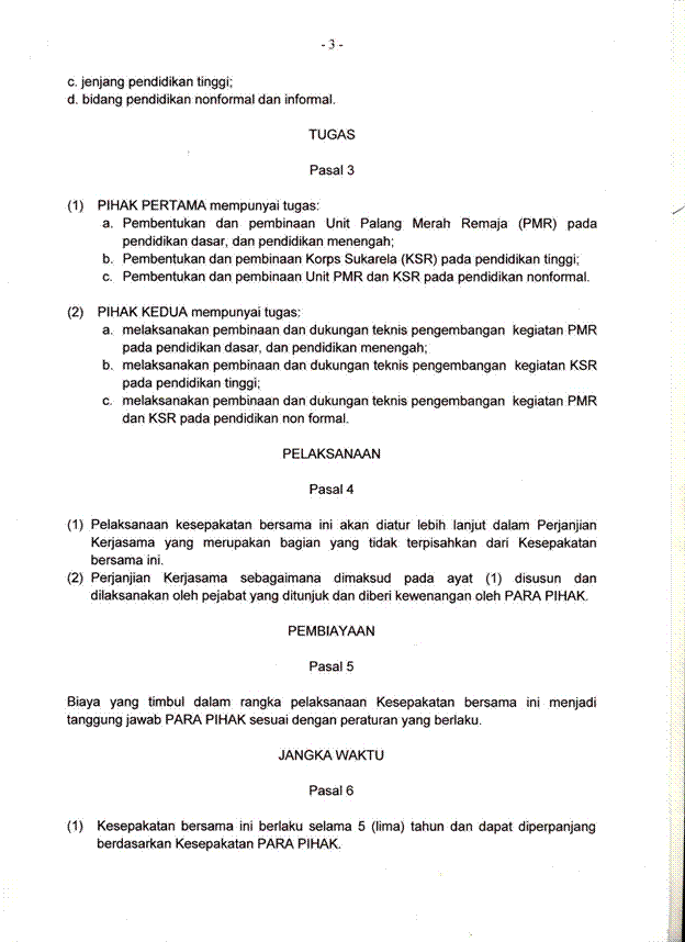 Dasar Hukum Pelaksanaan Pembinaan PMR di Sekolah - Harlona