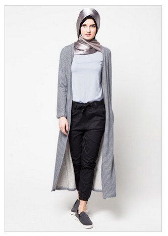Trend Fashion Baju  Muslim Cardigan  Panjang  Terbaru 