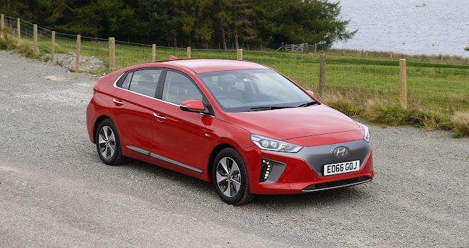 Hyundai Ioniq Electric front view from above