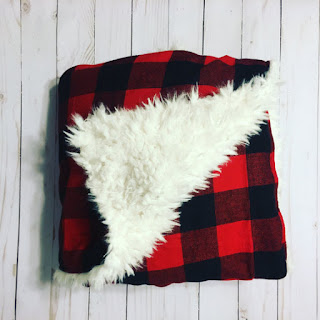 bizy belle blanket in buffalo plaid