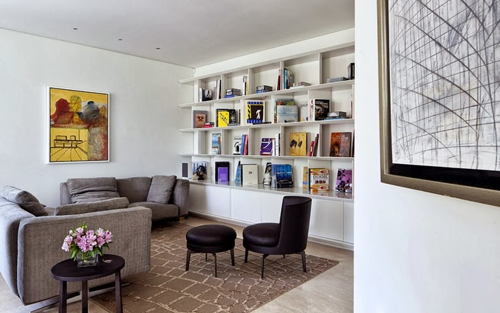 Reading room in Modern family home by Domb Architecture