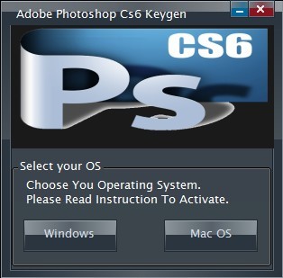 Adobe Photoshop cs6 serial key for mac