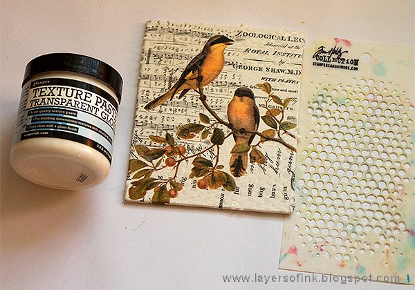 Layers of ink - Flowers and Birds Canvas Tutorial by Anna-Karin Evaldsson