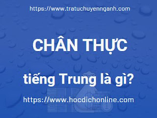 Chân thực tiếng Trung là gì?