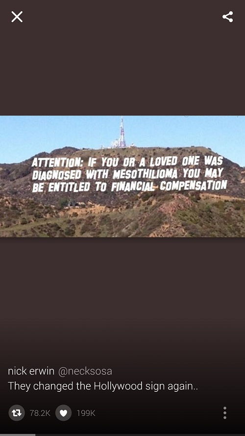 mesothelioma you or a loved one meme