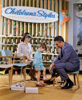 Kid's shoe store 1960s retro vintage 