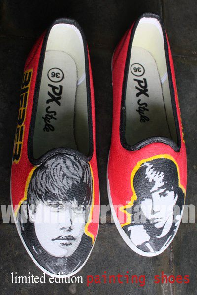 Painting Shoes  Justin Bieber