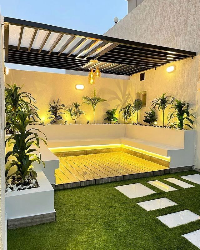 شركة تركيب مظلات خشبية تعزز جمالية حديقة المنزل في الرياض