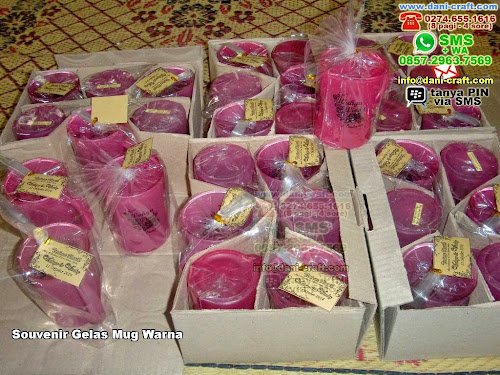 Souvenir Gelas Mug Warna Gelas Beling Madiun