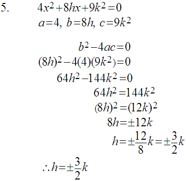 Matematik Tambahan: Persamaan Kuadratik