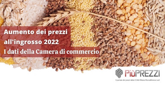 L’aumento dei prezzi all’ingrosso: i dati della Camera di commercio di Milano Monza Brianza Lodi