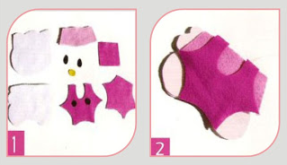 Cara Membuat Boneka  Hello  Kitty  Mini dari  Kain  Flanel  