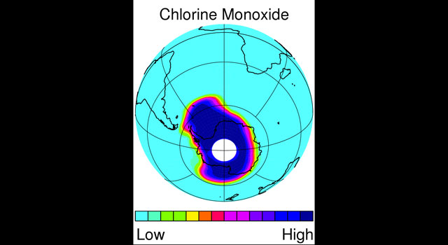 Ozone Layer Hole. within the ozone layer.