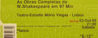 Imagem do bilhete: As Obras Completas de William Shakespeare em 97 minutos