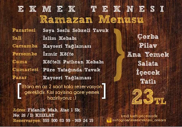 ekmek teknesi kitap kafe ankara kızılay iftar mekanları ekmek teknesi iftar menüleri