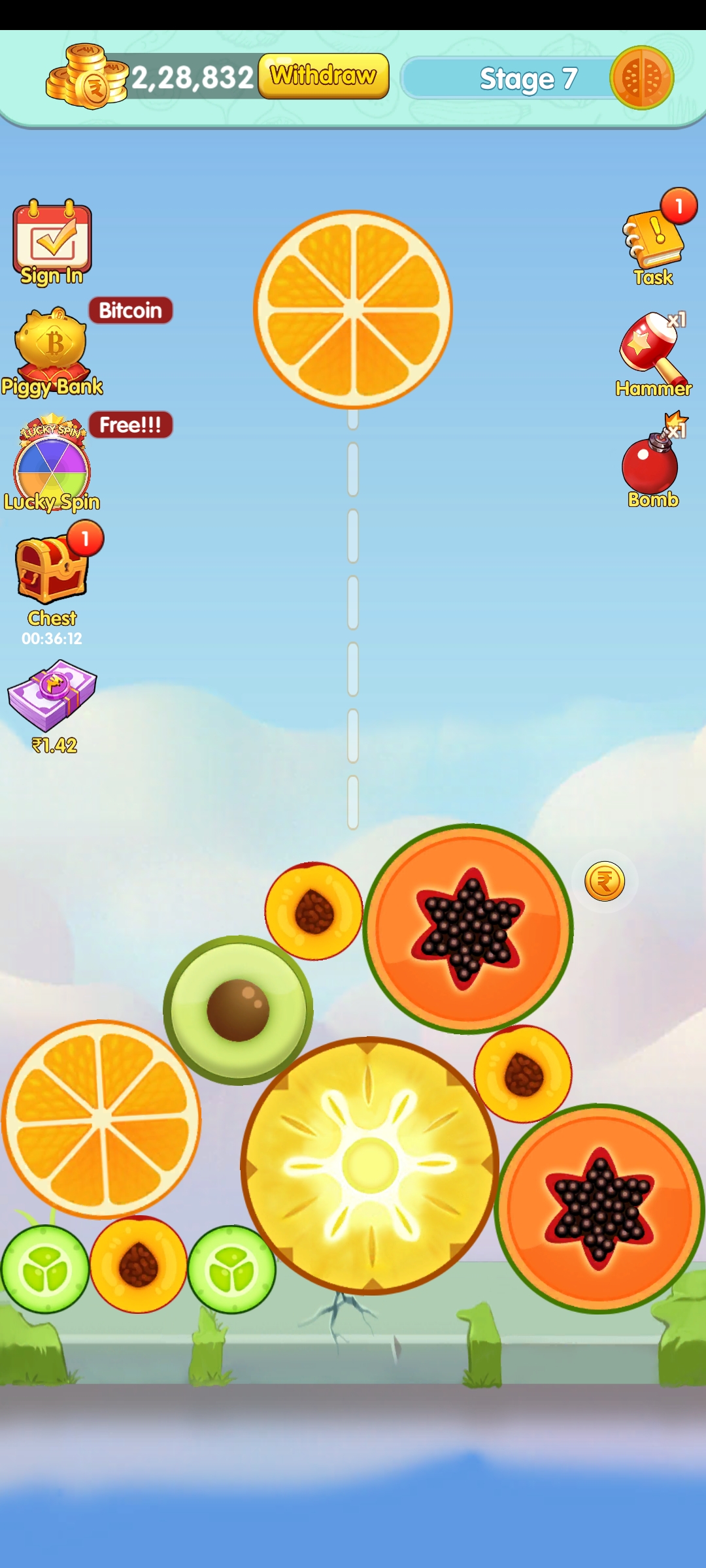 happy fruit mergr app