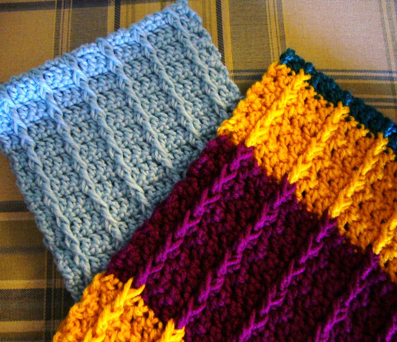 Simply Shoeboxes: Double Crochet Front Post Crochet Scarf for OCC