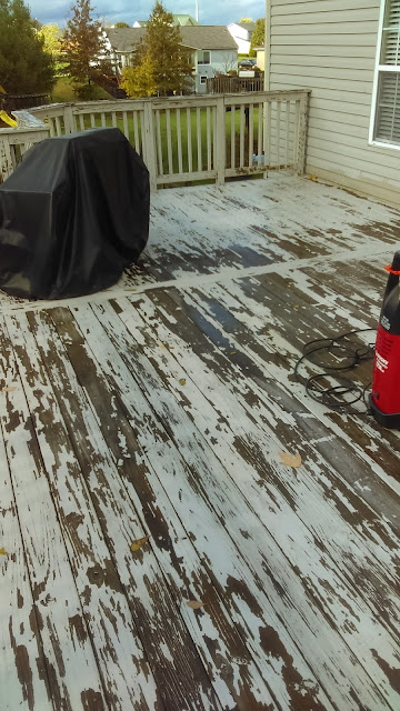 Deck peeling paint in Union ky , Kong Armor saved this deck with elastic  deck paint