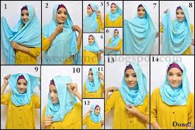 tutorial jilbab pashmina