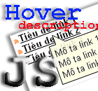 Tạo hiệu ứng mô tả cho link liên kết - Sử dụng Javascript (toolip)
