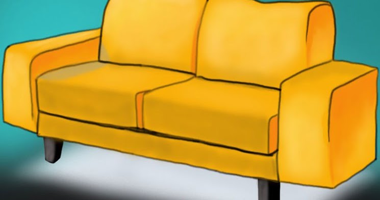 how to draw a couch