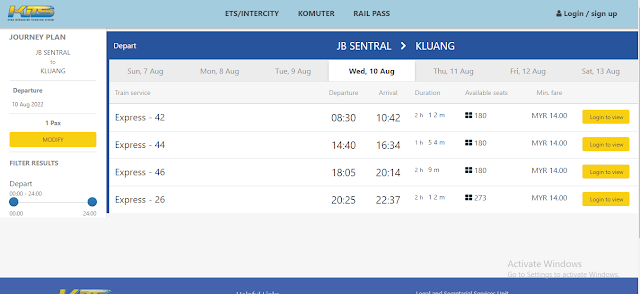 Pengalaman Pertama Kali Naik Keretapi dari JB Ke Kluang, naik keretapi ke kluang, travel menaiki keretapi dari jb ke kluang, pengalaman pertama kali menaiki ktm kempas baru ke kluang, jb sentral to kluang ktm train schedule, first time naik keretapi ke kluang johor, jalan jalan ke kluang, tiket keretapi ke kluang, harga tiket ktm dari kempas baru ke kluang, tiket ktm kempas ke kluang, jadual ktm kluang, keretapi johor bahru ke kluang, jadual ktm kempas, jb ke kluang, itinerary daytrip jb ke kluang, tiket keretapi online kempas baru ke kluang, kluang rail coffee ktm kluang, seoul bunsik ngepot kabin kluang, topokki kluang, cara beli tiket ktm, cara beli tiket ktmb online, cara beli tiket ktm komuter, cara beli tiket ktm ets intercity, cara beli tiket ktmb, book ktm ets intercity train ticket online in Malaysia, how to book train ticket online from jb to kluang