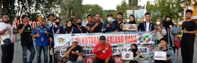 PWI dan Pelajar SMAN 2 Kotabaru Galang Dana Korban Gempa Cianjur