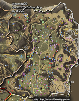 Mourningdale resource and locations map