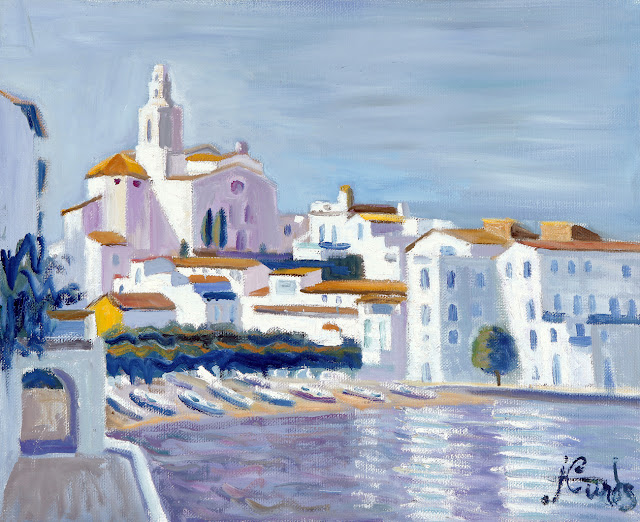 Jordi Curós Ventura, Vista de Cadaqués, Cadaqués en Pintura, Painting of Cadaqués, 