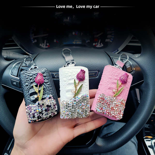 The exquisite Flower-shaped Car Keychain for BMW and Lada Remote Control Accessories