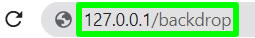 accessing backdrop installation folder using localhost chrome