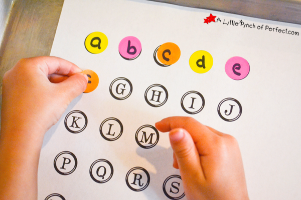 dot the letters printable activity for kids