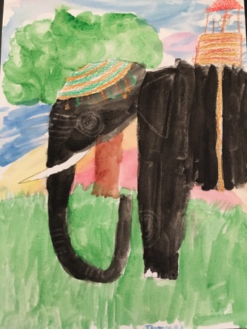 watercolor elephant