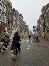 running in Amsterdam - cyclists in Amsterdam