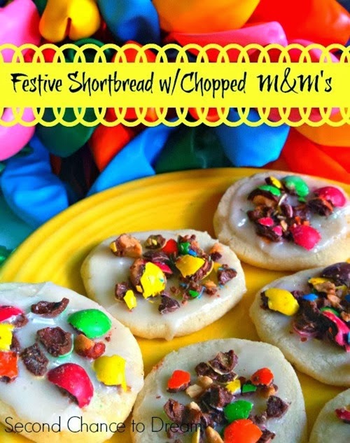 Festive Baked Shortbread wChopped M&M's #shop