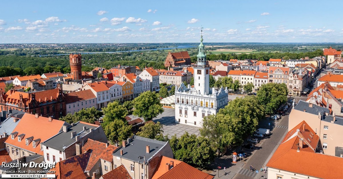 Chełmno z kościelnej wieży widokowej 